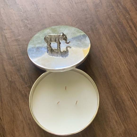 Pottery barn elephant candle pot